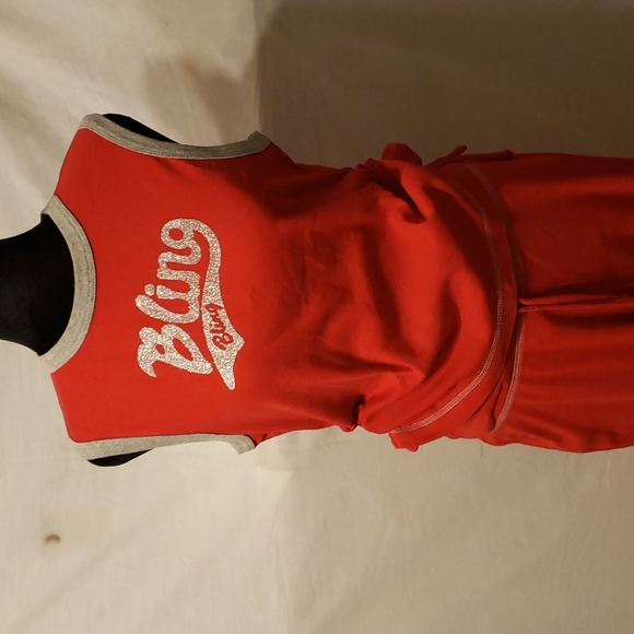 2 piece liezure oufit with bling bling on it barely worn - Picture 8 of 16